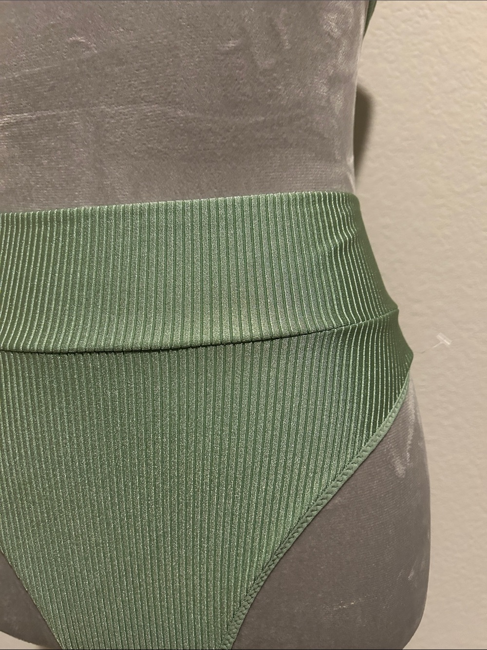 Aerie Ribbed Light Mint Green Bikini Set Small Top, XS bottom - Picture 2 of 7